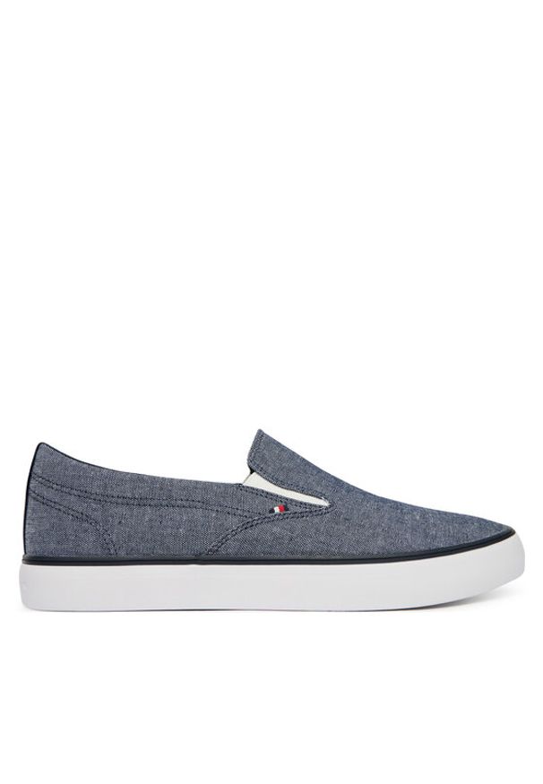 TOMMY HILFIGER - Tommy Hilfiger Tenisówki Harlem Core Ii Slip On Chambray FM0FM05819 Niebieski. Zapięcie: bez zapięcia. Kolor: niebieski. Materiał: materiał