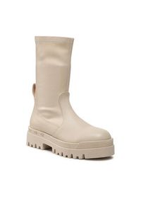Badura Botki 3040-1 Beżowy. Kolor: beżowy. Materiał: skóra #5