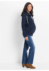 Bluza rozpinana ciążowa z wstawką na nosidełko niemowlęce bonprix ciemnoniebieski. Kolekcja: moda ciążowa. Kolor: niebieski #5