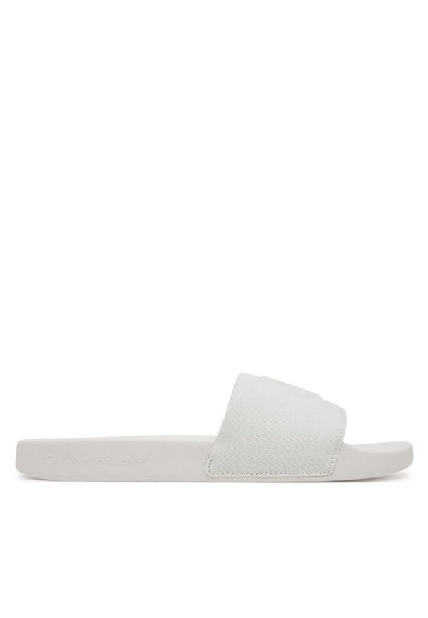 Calvin Klein Jeans Klapki Slide Hf Mono Cv YM0YM01282 Biały. Kolor: biały. Materiał: materiał