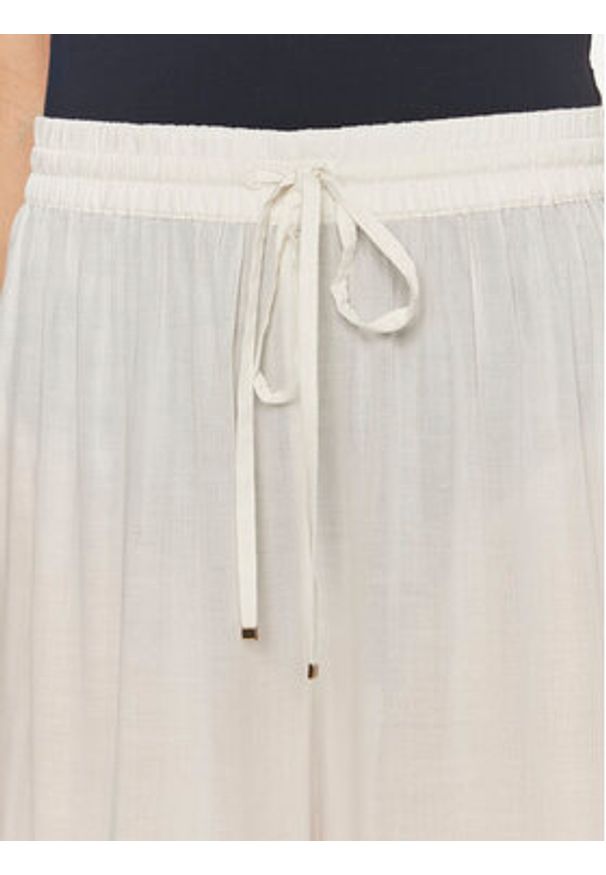 TOMMY HILFIGER - Tommy Hilfiger Spodnie materiałowe UW0UW02950 Écru Regular Fit. Materiał: wiskoza