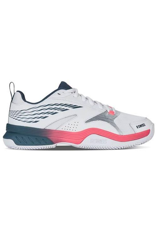Buty do tenisa męskie K-Swiss Speedex. Kolor: biały. Materiał: materiał, syntetyk. Szerokość cholewki: normalna. Sport: tenis