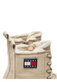 Tommy Jeans Botki Tjw Urban Boot Tumbled EN0EN02317 Beżowy. Kolor: beżowy. Materiał: skóra