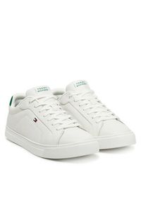 TOMMY HILFIGER - Tommy Hilfiger Sneakersy Icon Court Pinperf Lth FM0FM05483 Biały. Kolor: biały. Materiał: skóra #3