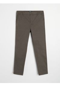 Sinsay - Spodnie chino slim - zielony. Kolor: zielony