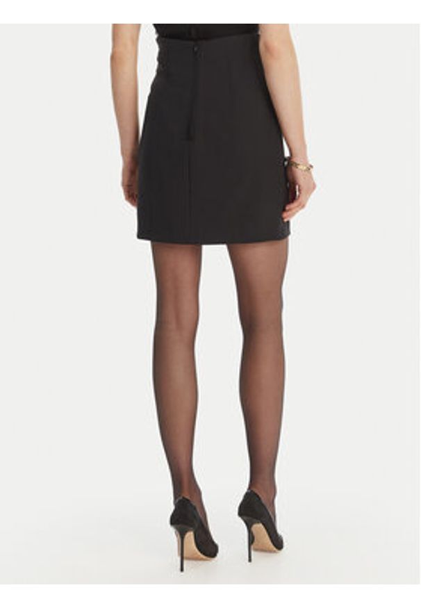 Elisabetta Franchi Spódnica mini GO-167-61E2-V320 Czarny Regular Fit. Kolor: czarny. Materiał: syntetyk