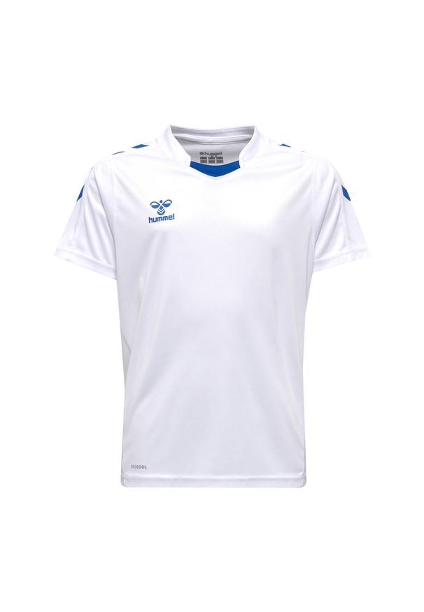 Koszulka sportowa z krótkim rękawem dziecięca Hummel Core XK Kids Poly Jersey S/. Kolor: biały, wielokolorowy, niebieski. Materiał: jersey. Długość rękawa: krótki rękaw. Długość: krótkie