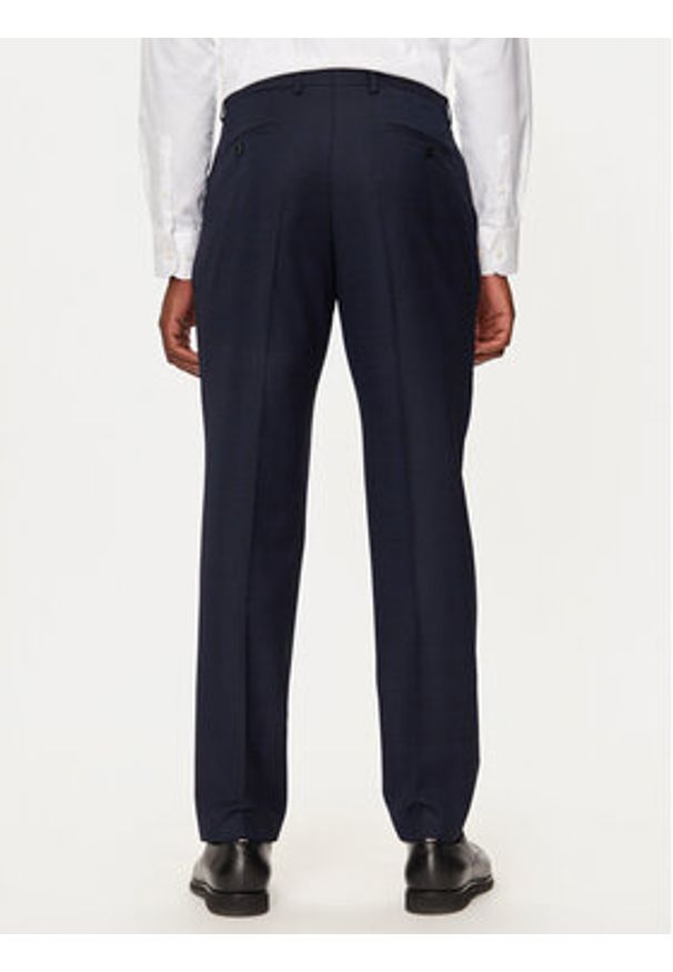 BOSS - Boss Garnitur 50528126 Granatowy Slim Fit. Kolor: niebieski. Materiał: wełna