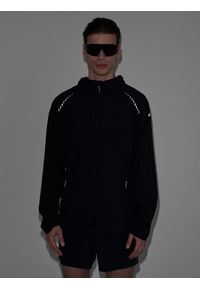 4f - 4F Kurtka do biegania Ultralight męska - szara M. Typ kołnierza: kaptur, kołnierzyk stójkowy. Kolor: szary. Materiał: włókno, materiał. Długość rękawa: raglanowy rękaw. Długość: krótkie. Sport: bieganie, fitness #2