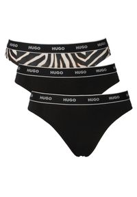 Hugo - HUGO Komplet stringów 50545703 Czarny. Kolor: czarny. Materiał: bawełna #1