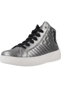 Geox - Buty GEOX J MIKIROSHI GIRL Srebrny. Kolor: szary. Materiał: tkanina, syntetyk. Sport: turystyka piesza #1