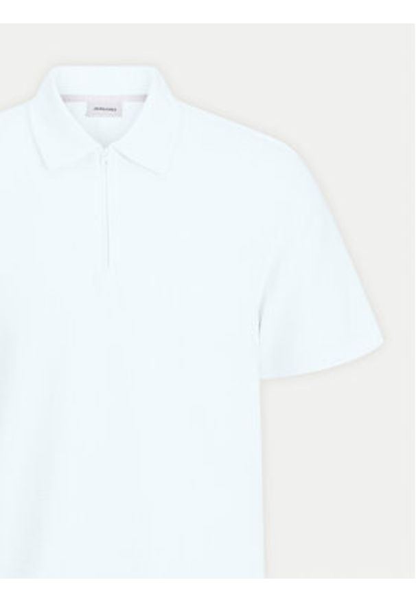 Jack & Jones Polo Benja 12269338 Biały Regular Fit. Typ kołnierza: polo. Kolor: biały. Materiał: bawełna