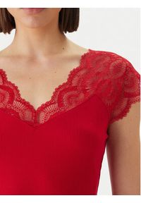 Morgan Bluzka 251-DELI Czerwony Slim Fit. Kolor: czerwony. Materiał: wiskoza, syntetyk #2
