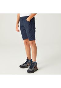 Regatta - Sorcers II dziecięce spodnie trekkingowe. Kolor: niebieski. Materiał: poliester. Styl: sportowy. Sport: turystyka piesza #1