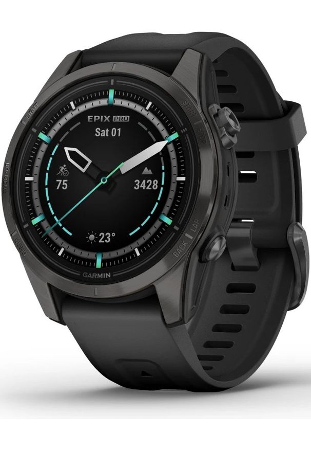 GARMIN - Zegarek sportowy Garmin Epix Pro Gen 2 Sapphire Czarny (010-02802-15). Kolor: czarny. Styl: sportowy