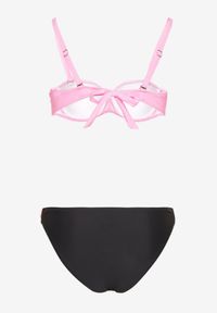 Renee - Jasnoróżowe Bikini Majtki Figi i Biustonosz z Marszczeniem Sepiana. Kolor: różowy #6