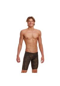 FUNKY TRUNKS - Spodenki kąpielówki męskie Funkita Jammery Gold Weaver. Kolor: brązowy