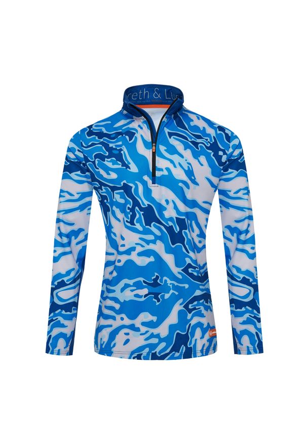 GARETH & LUCAS - Bluza narciarska Męska Gareth & Lucas The One Hundred and Five. Kolor: niebieski. Materiał: poliester, elastan. Sezon: zima. Sport: narciarstwo