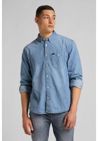 Lee - MĘSKA KOSZULA JEANSOWA LEE RIVETED SHIRT FROST BLUE L66IPLMJ. Materiał: jeans