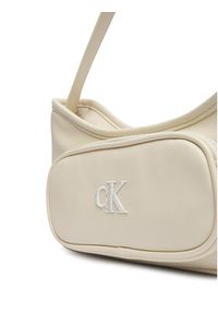 Calvin Klein Jeans Torebka Ck Shoulder Bag IU0IU00757 Beżowy. Kolor: beżowy. Materiał: skórzane #2