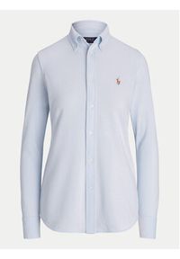 Polo Ralph Lauren Koszula 211924258011 Błękitny Slim Fit. Typ kołnierza: polo. Kolor: niebieski. Materiał: bawełna