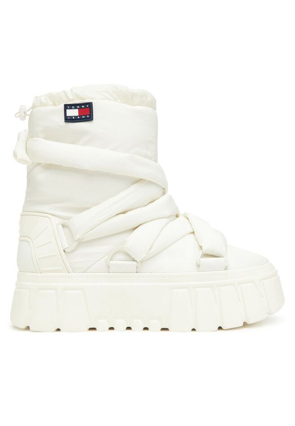 Śniegowce Tommy Jeans. Kolor: biały. Materiał: nylon