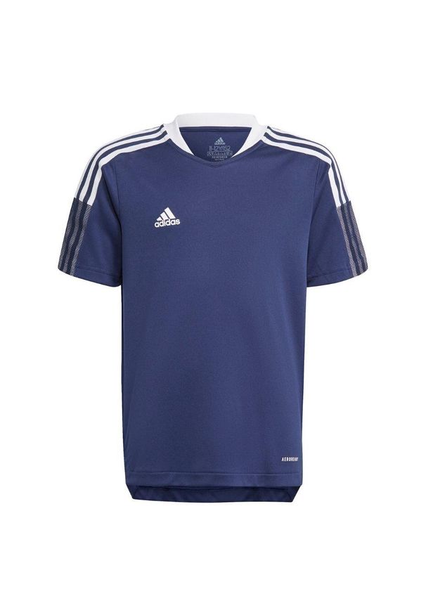 Adidas - Koszulka piłkarska dla dzieci adidas Tiro 21 Training Jersey. Kolor: niebieski. Materiał: jersey. Sport: piłka nożna