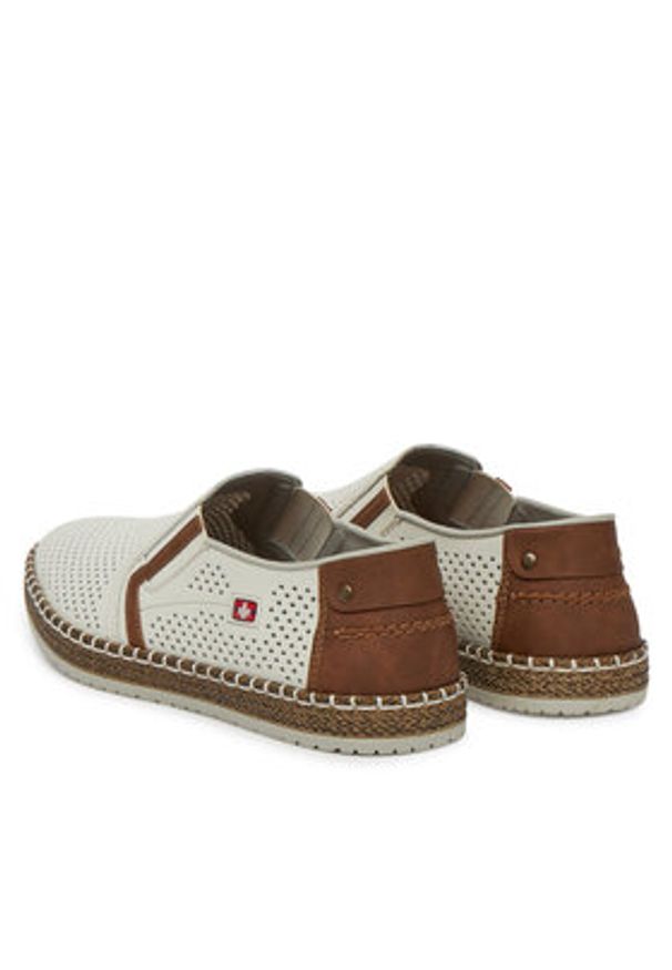 Rieker Półbuty B5297-80 Biały. Kolor: biały. Materiał: skóra