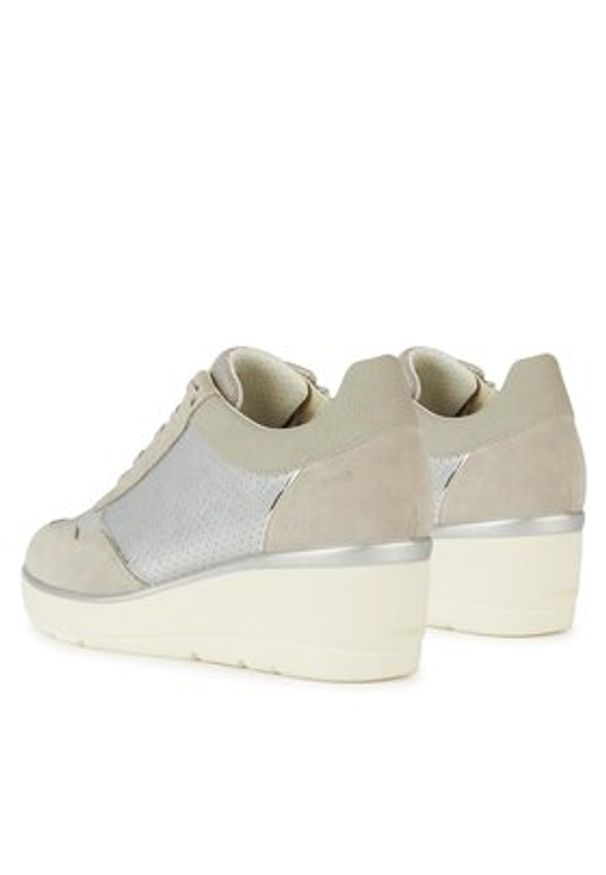 Geox Sneakersy D Ilde D25RAA 0AJ22 C0898 Srebrny. Kolor: srebrny. Materiał: skóra