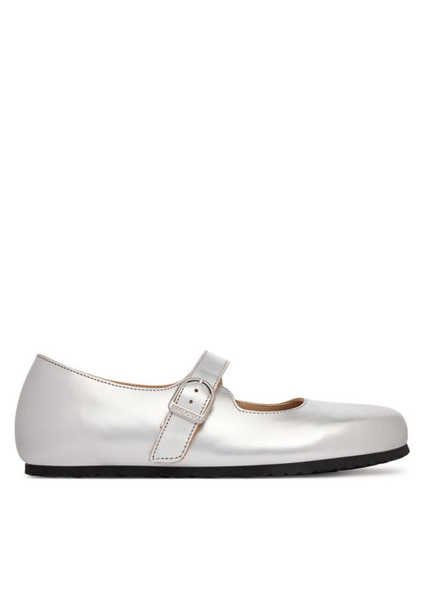 Birkenstock Baleriny Santa Clarita 1030679 Srebrny. Kolor: srebrny. Materiał: skóra