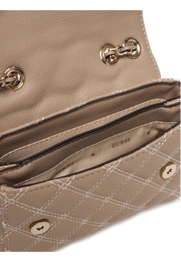 Guess Torebka Giully II Mini HWQG96 73740 Beżowy. Kolor: beżowy. Materiał: skórzane