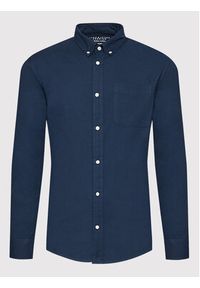 Jack & Jones Koszula Brook Oxford 12192150 Granatowy Slim Fit. Kolor: niebieski. Materiał: bawełna