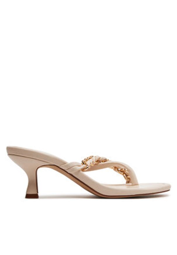 Jenny Fairy Japonki LS5730-04C Beżowy. Kolor: beżowy. Materiał: skóra