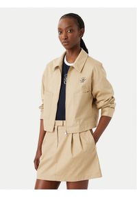 TOMMY HILFIGER - Tommy Hilfiger Kurtka przejściowa Chino WW0WW50144 Beżowy Regular Fit. Kolor: beżowy. Materiał: bawełna #1