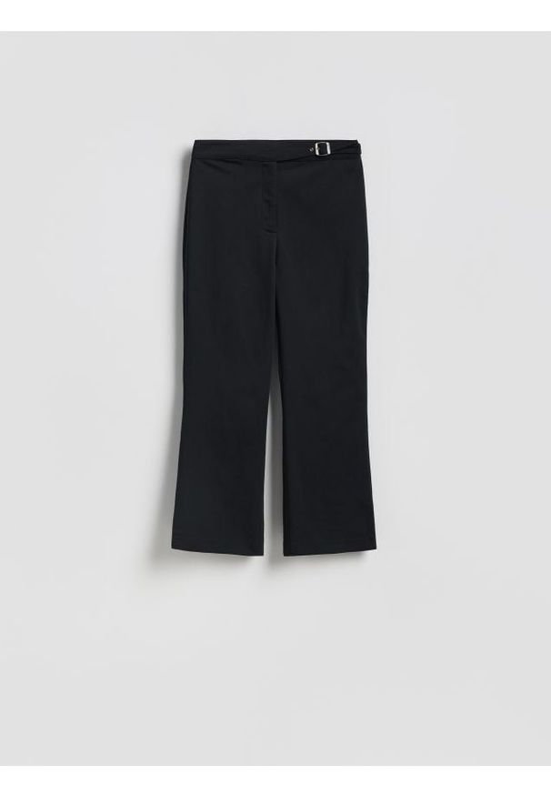 Reserved - Spodnie z bawełną - czarny. Kolor: czarny. Materiał: bawełna