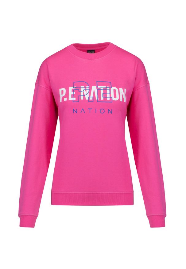 PE Nation - Bluza P.E NATION UNITY SWEAT. Okazja: na co dzień. Kolor: różowy. Materiał: bawełna, materiał. Wzór: nadruk, aplikacja. Styl: casual