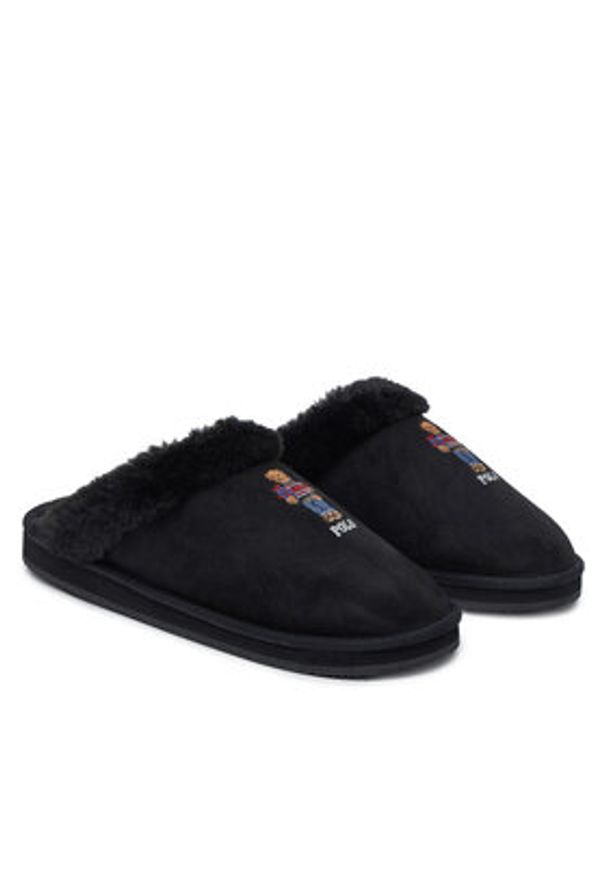 Polo Ralph Lauren Kapcie 842957050002 Czarny. Kolor: czarny. Materiał: materiał