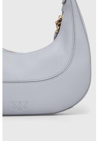 Pinko torebka skórzana kolor szary. Kolor: szary. Materiał: skórzane #7
