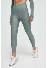 CASALL - Casall legginsy do jogi kolor zielony gładkie. Kolor: zielony. Materiał: skóra, dzianina, materiał, włókno. Wzór: gładki. Sport: joga i pilates #4