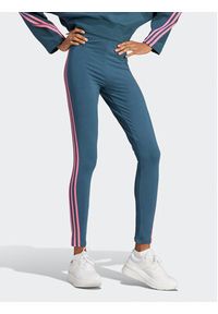 Adidas - adidas Legginsy Future Icons 3-Stripes Leggings IM2518 Turkusowy Regular Fit. Kolor: turkusowy. Materiał: bawełna