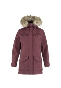 Fjällräven - Płaszcz damski Fjallraven Nuuk Parka. Kolor: różowy. Sezon: zima. Styl: sportowy