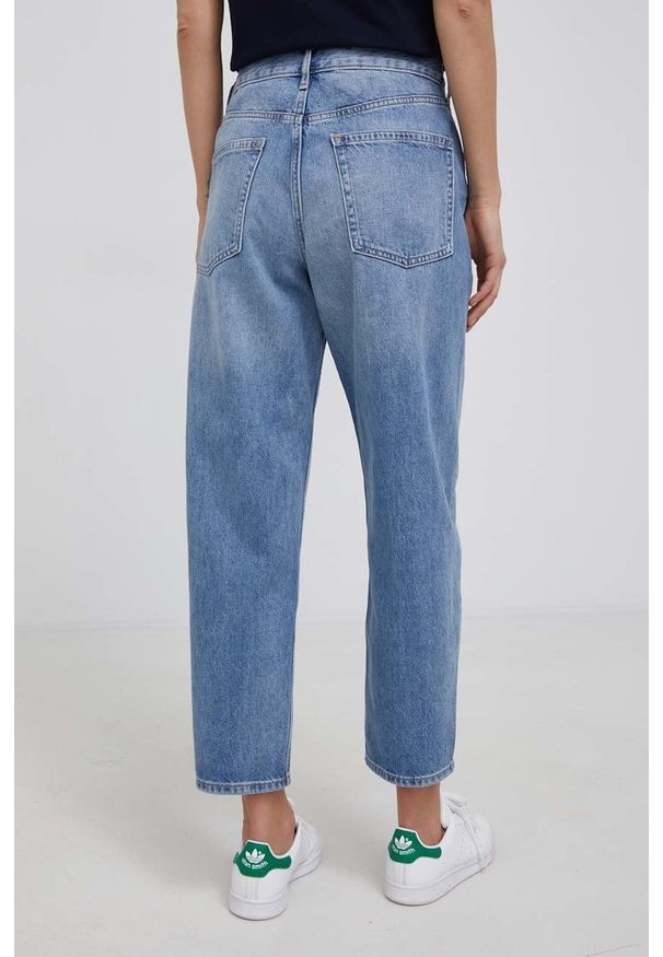 GAP Jeansy Barrel damskie high waist. Stan: podwyższony. Kolor: niebieski