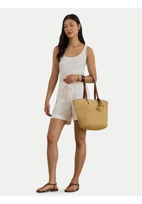 Lauren Ralph Lauren - LAUREN RALPH LAUREN Top 200704777004 Biały Slim Fit. Kolor: biały. Materiał: bawełna #4