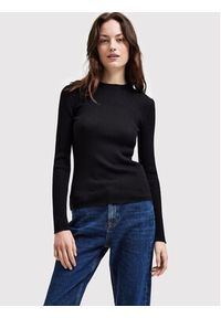 Selected Femme Sweter Lydia 16085202 Czarny Slim Fit. Kolor: czarny. Materiał: bawełna, lyocell #5