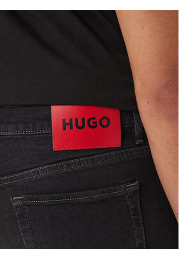 Hugo - HUGO Szorty jeansowe 50561639 Szary Tapered Fit. Kolor: szary. Materiał: bawełna