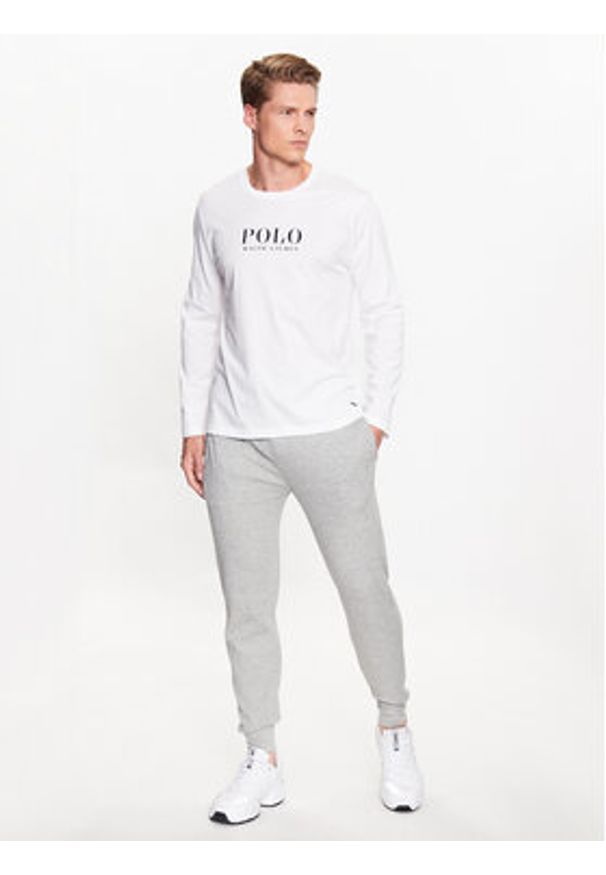 Polo Ralph Lauren Longsleeve 714899614005 Biały Regular Fit. Typ kołnierza: polo. Kolor: biały. Materiał: bawełna. Długość rękawa: długi rękaw