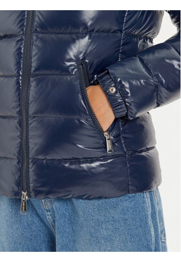 Tommy Jeans Kurtka puchowa DW0DW19926 Granatowy Regular Fit. Kolor: niebieski. Materiał: syntetyk