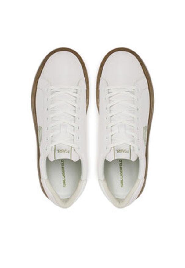 Karl Lagerfeld - KARL LAGERFELD Sneakersy KL52630N Biały. Kolor: biały. Materiał: skóra