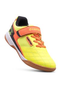 Buty treningowe dziecięce LOTTO FLITTER halowe, futsal. Kolor: żółty. Sport: turystyka piesza