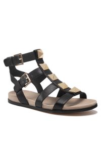 Sandały MICHAEL Michael Kors Wren Gladiator 40S2WRFA3L Black. Kolor: czarny. Materiał: skóra